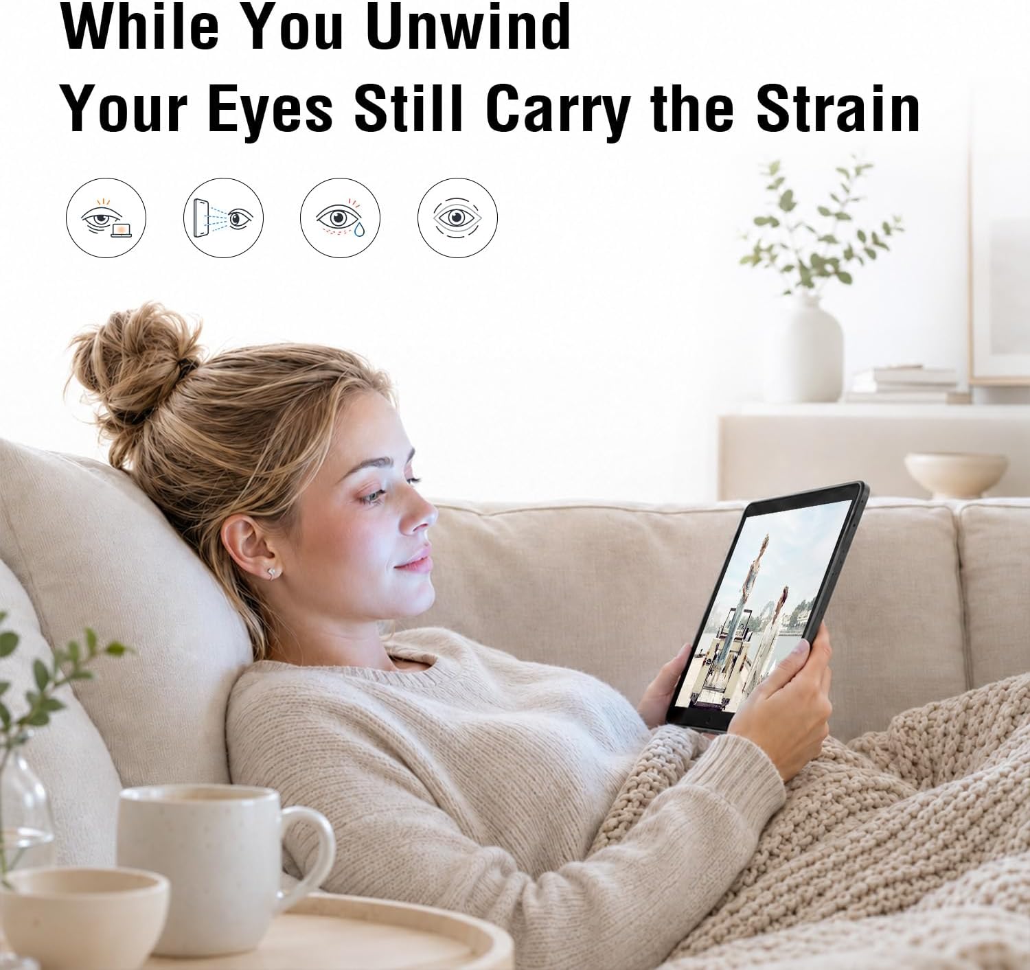 [Officially-Licensed App & Auto Focus]White Smart Mini Projector with WiFi and Bluetooth